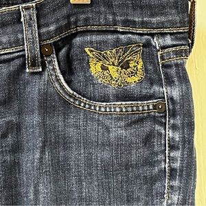 7 For All Mankind Owl Jewel Pocket Skinny Jeans Size 29